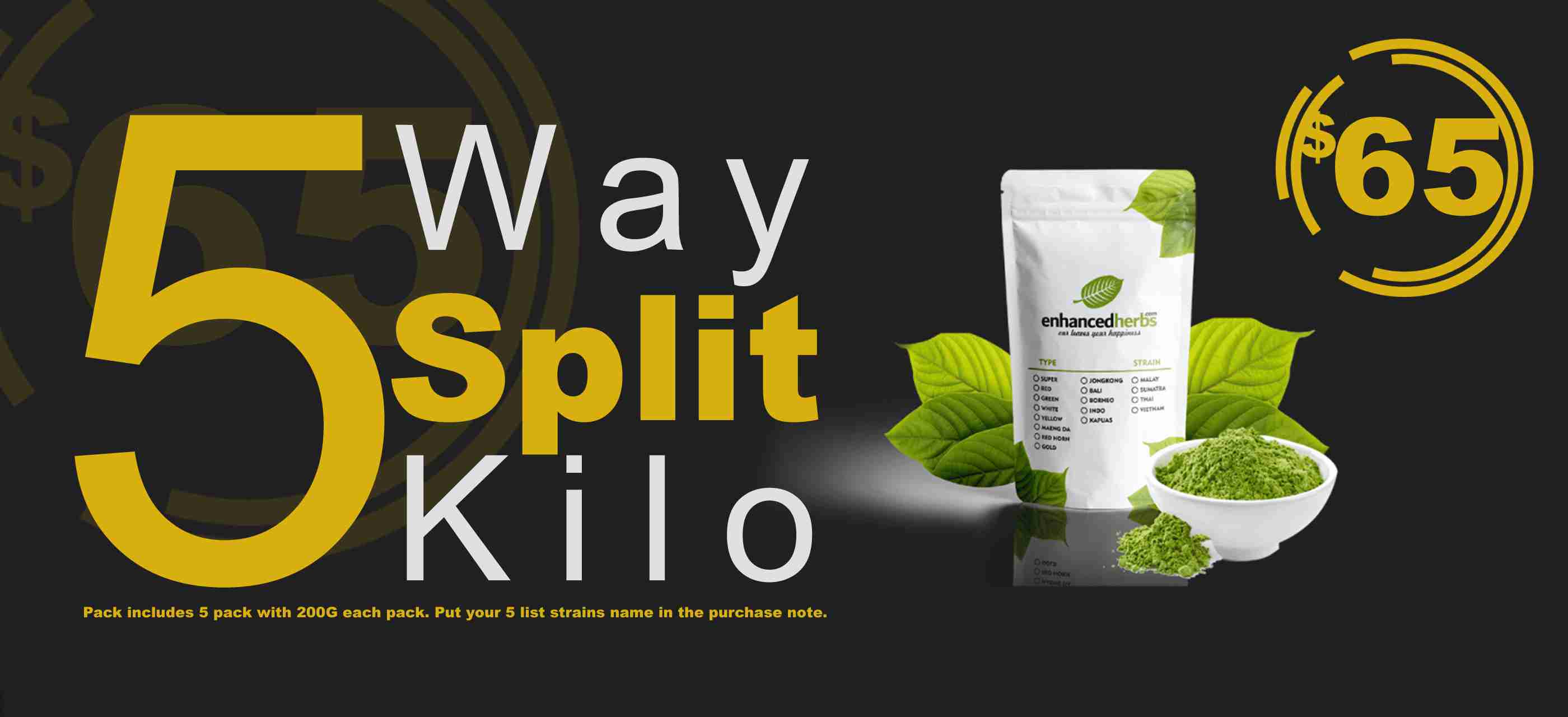 5 Way Kratom Kilo Split