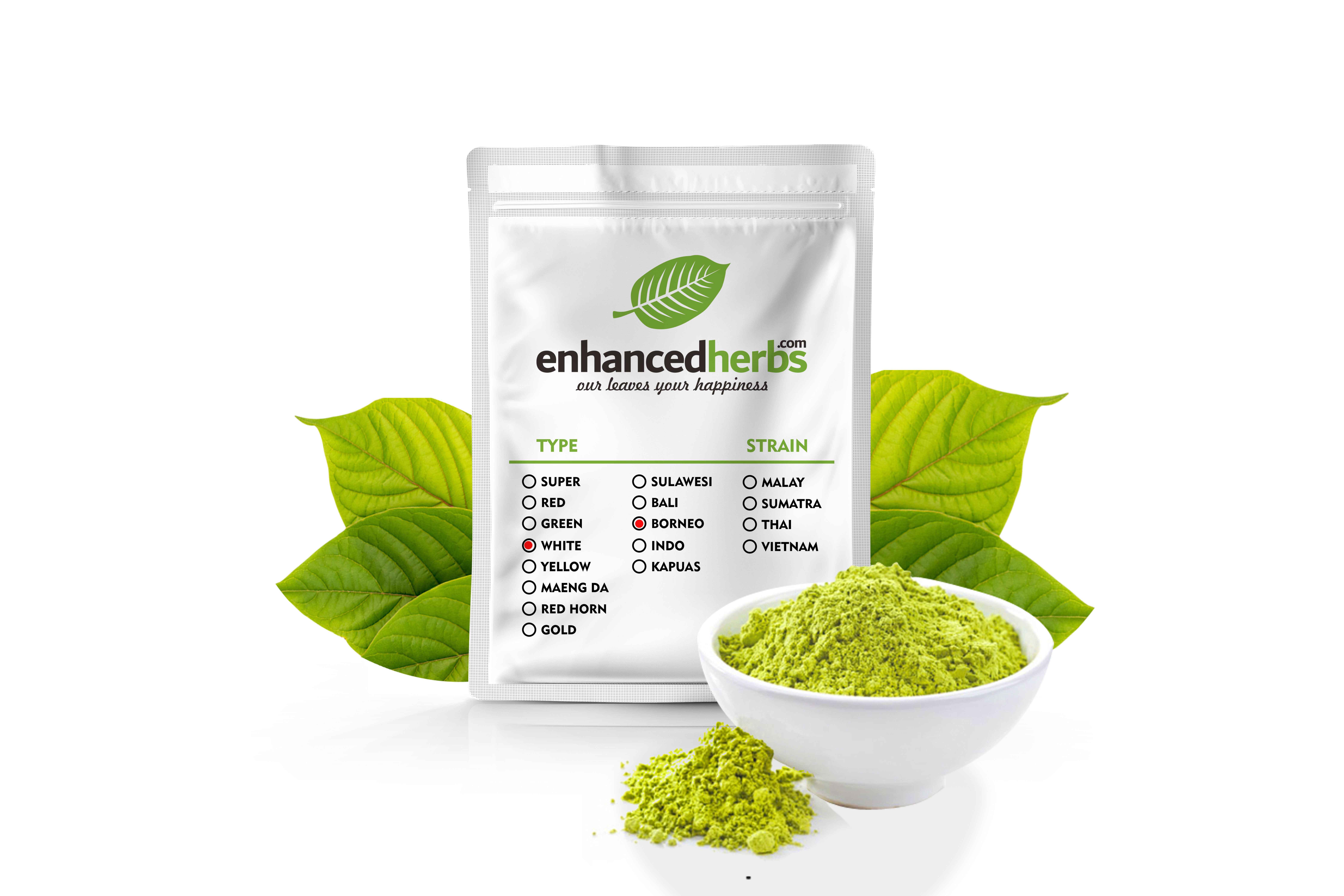 White Borneo Kratom